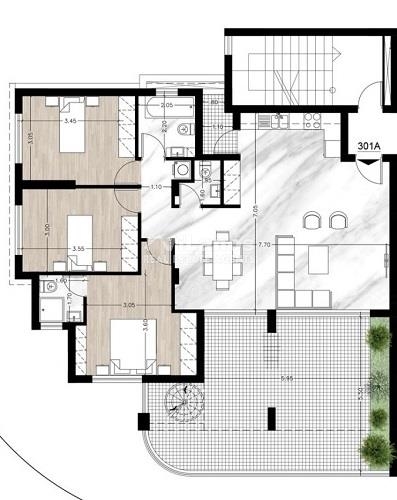(Продажа) Жилая Апартаменты || Лимассол/Агиос Атанасиос - 159 кв.м, 3 Спальня/и, 670.000€ 