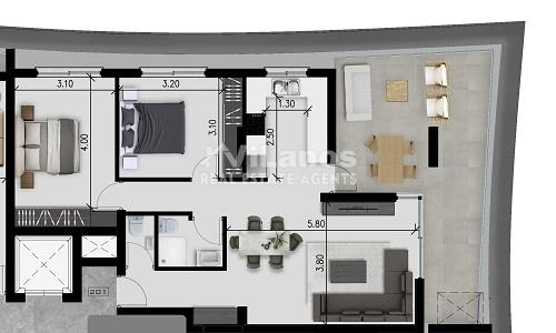 (Προς Πώληση) Κατοικία Διαμέρισμα || Λεμεσός/Λεμεσός - 80 τ.μ, 2 Υ/Δ, 270.000€ 