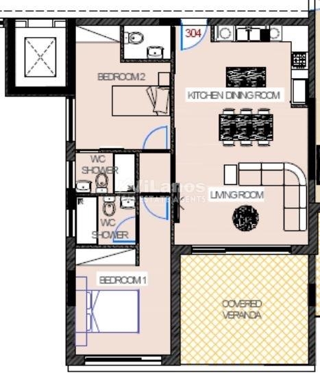 (Προς Πώληση) Κατοικία Διαμέρισμα || Λεμεσός/Άγιος Αθανάσιος - 89 τ.μ, 2 Υ/Δ, 405.000€ 