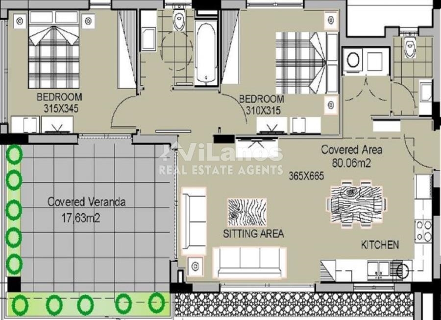 (Продажа) Жилая Апартаменты || Лимассол/Меса Гитонья - 98 кв.м, 2 Спальня/и, 320.000€ 
